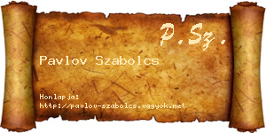 Pavlov Szabolcs névjegykártya